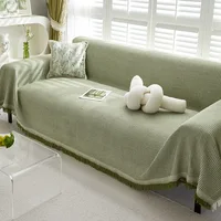 Thicken Chenille Sofa Covers Thicken Chenille Blanket Summer Couch Non Slip Blanket Office Nap Sofa Blanket Shawl Cushion 1