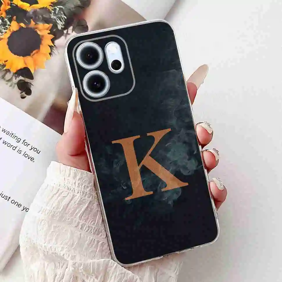 Stylish Alphabet Crown TPU Silicone Phone Case - Fits 6.57 Devices