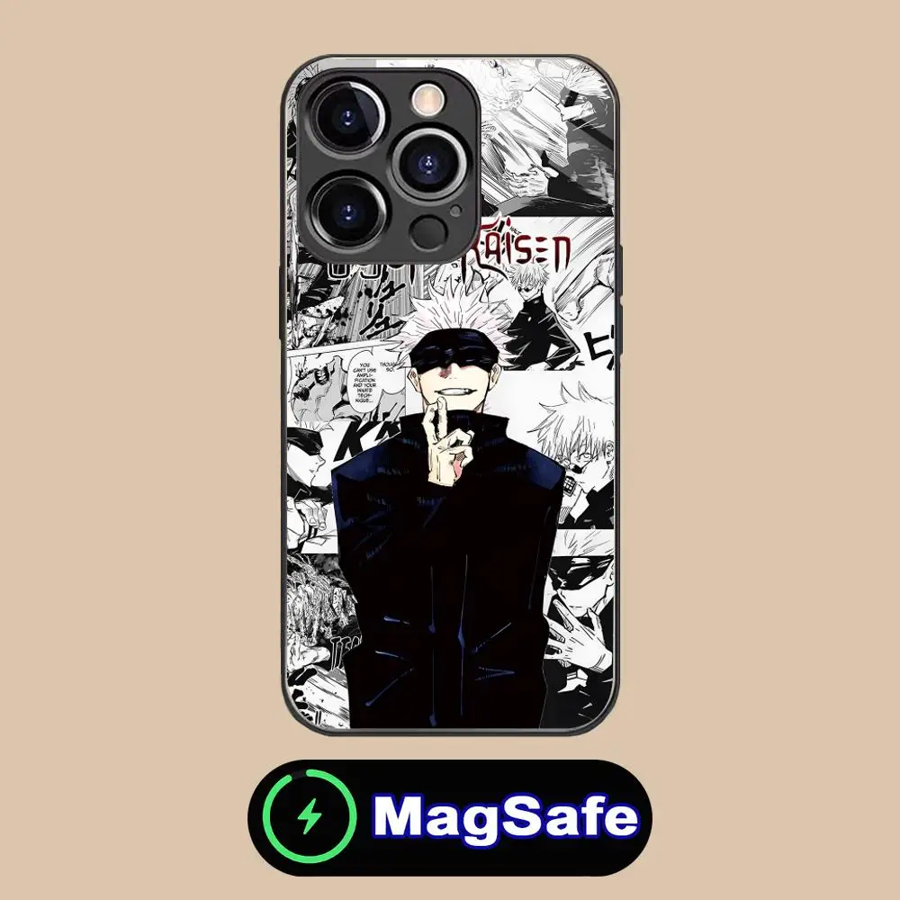 Jujutsu Kaisen Satoru Gojo Luxury Phone Case with MagSafe Glass Cover