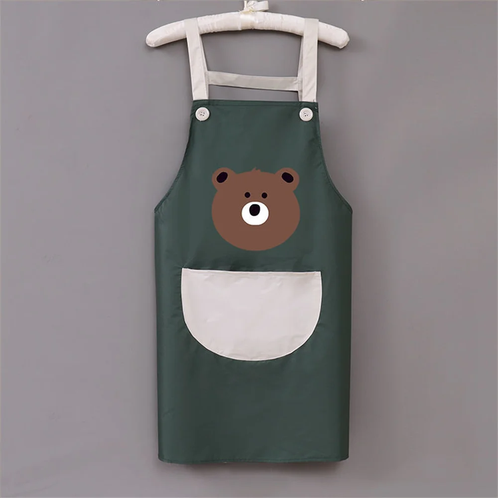 Kitchen baking barbecue apron cooking vest smock cute apron sleeveless waterproof oil-proof overalls for adults to work waist.