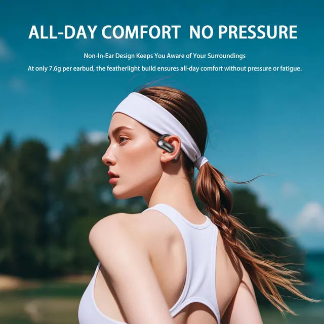 HAMANFER MX12 Open Ear Clip-on Bluetooth Wireless Noise Cancelling HAMANFER MX12 Open Ear Clip-on Bluetooth Wireless Noise Cancelling