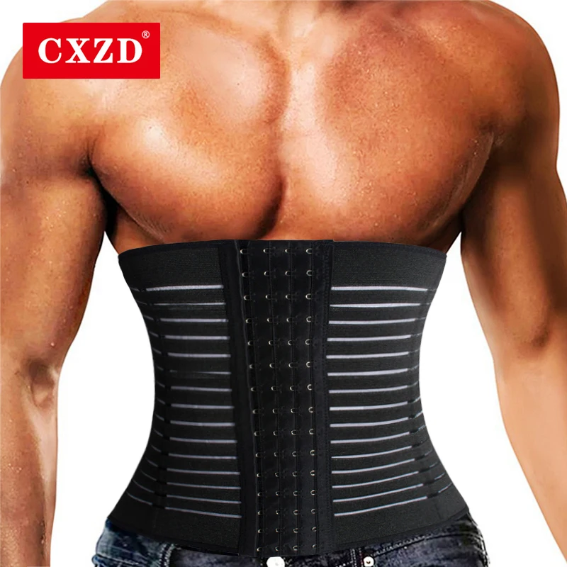 CXZD Men Slimming Body Shaper Waist Trainer Trimmer Belt Corset For Abdomen Belly Shapers Tummy Control Compression Shapewear