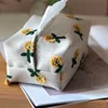 Daisy Tissue Box Living Room Home Coffee Table Paper Drawer New Chinese Napkin Box Set Embroidered Flowers Car Tissue Box 3