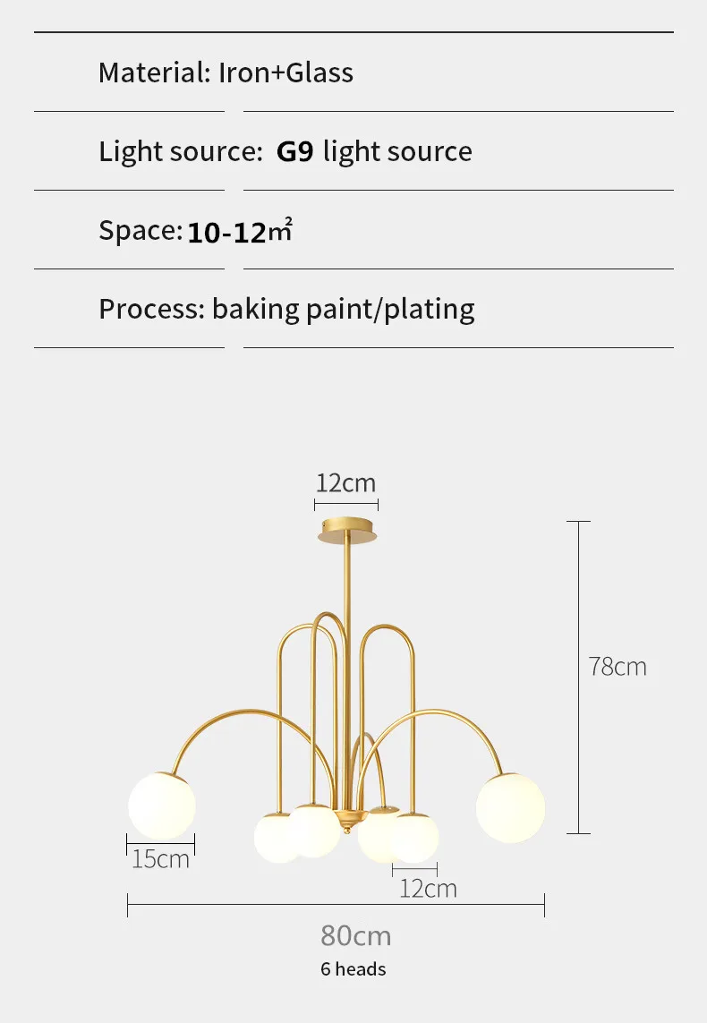 Se84b0c7988ca4f728003eb13f5f200b3y Modern LED Chandelier Glass ball Lamps Restaurant bar Hanging lights Nordic Dining room Kitchen decoration suspension luminaires