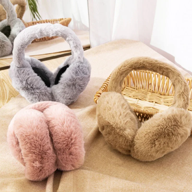 

Складные плюшевые теплые наушники для езды на велосипеде для девочек корейские зимние наушники для защиты от замерзания женские уличные теплые складные наушники для защиты от холода