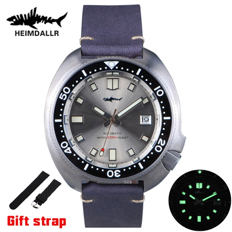 

Heimdallr New Men's Titanium Turtle 6105 Diver Watch Luminous Marks Sapphire 200M Water Resistance Japan NH35 Automatic Movement