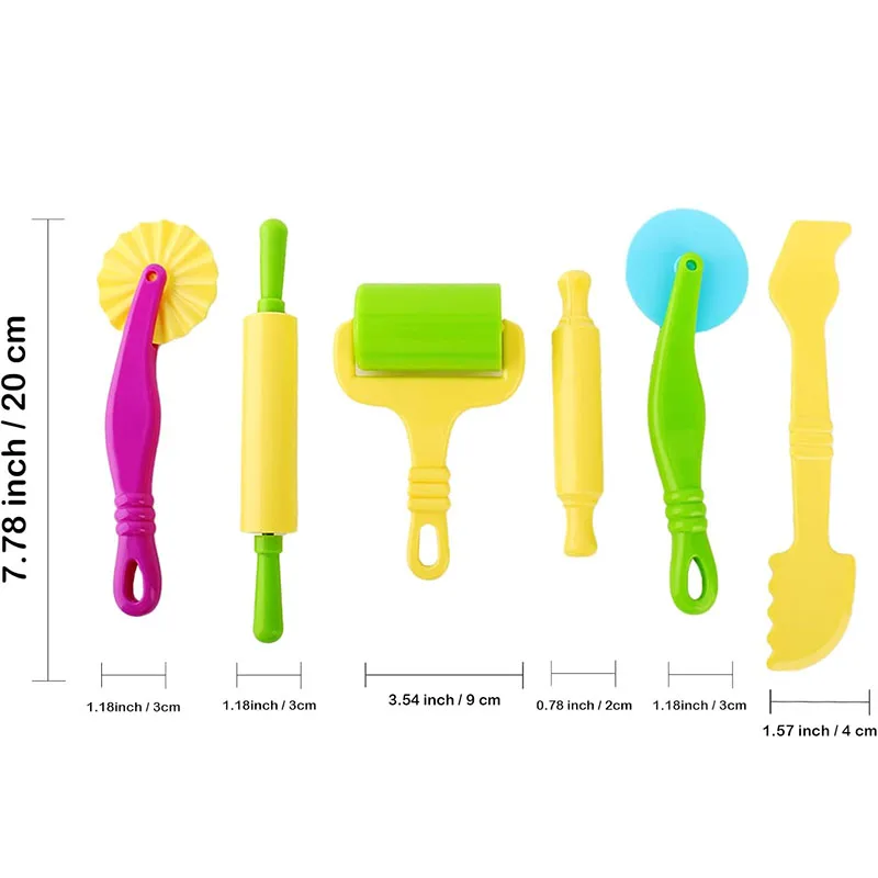 Children DIY Play Dough Tools Set Creative Plastic Cutters Rollers Molds Playdough Decorative Accessories Toddler Kids Toys Gift 5