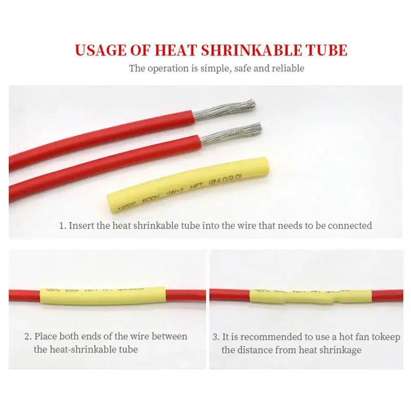 102-750pcs 2:1 Thermoresistant Tube Heat Shrink Wrapping Kit Assorted Wire Cable Insulation Sleeving 3:1 Heat Shrink Tube Set - Image 2