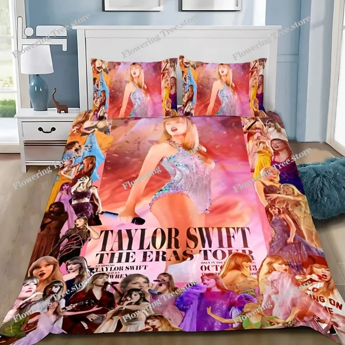 3D Print T-Taylors Adult Boy Girl Bedroom Decoration Duvet Cover Pillowcase T-TaylorS S-SwiftS Bedding Set multi-size Customisab 6