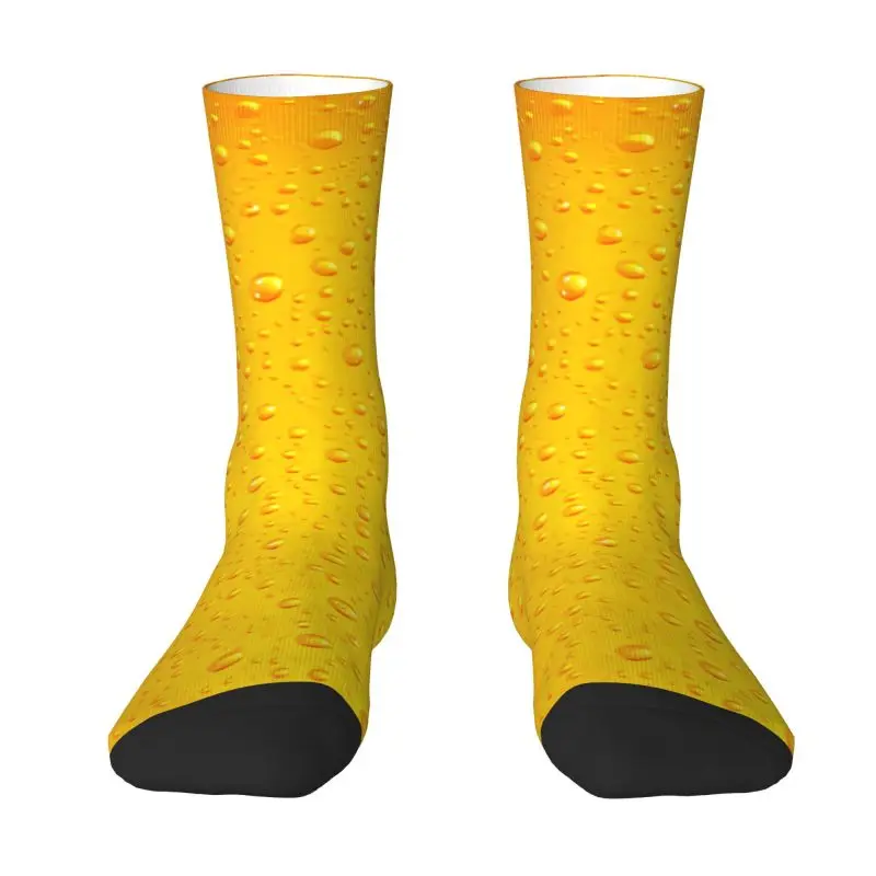 

Cool Mens Funny Beer Realistic Bubbles Foam Dress Socks Unisex Warm Breathbale 3D Printed Drinking Lover Crew Socks