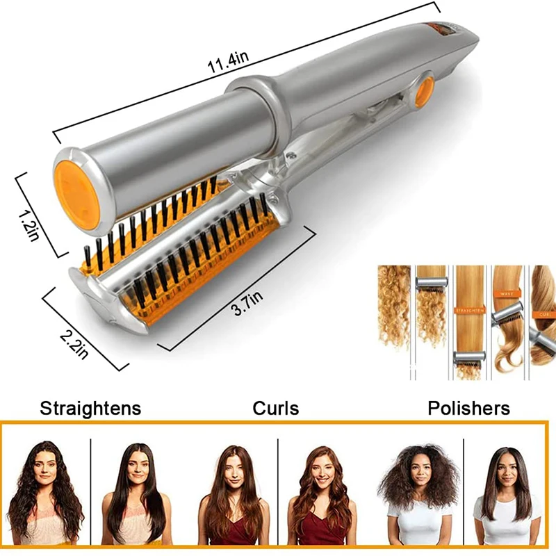 Professional Hair Curler Straight Hair Comb Rotating Hair Brush Curler