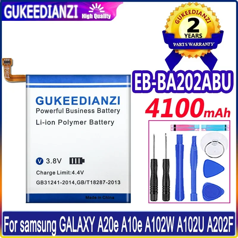 

EB-BA202ABU для Samsung, аккумулятор большой емкости для GALAXY A20e, A10e, A102W, A102U, A202F, 4100 мАч, Smartphon