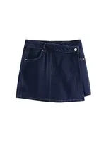 Anna Flip Pocket Slim Fit Denim Skirt Set 4