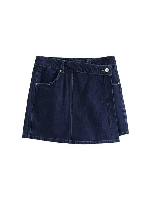 Anna Flip Pocket Slim Fit Denim Skirt Set 4