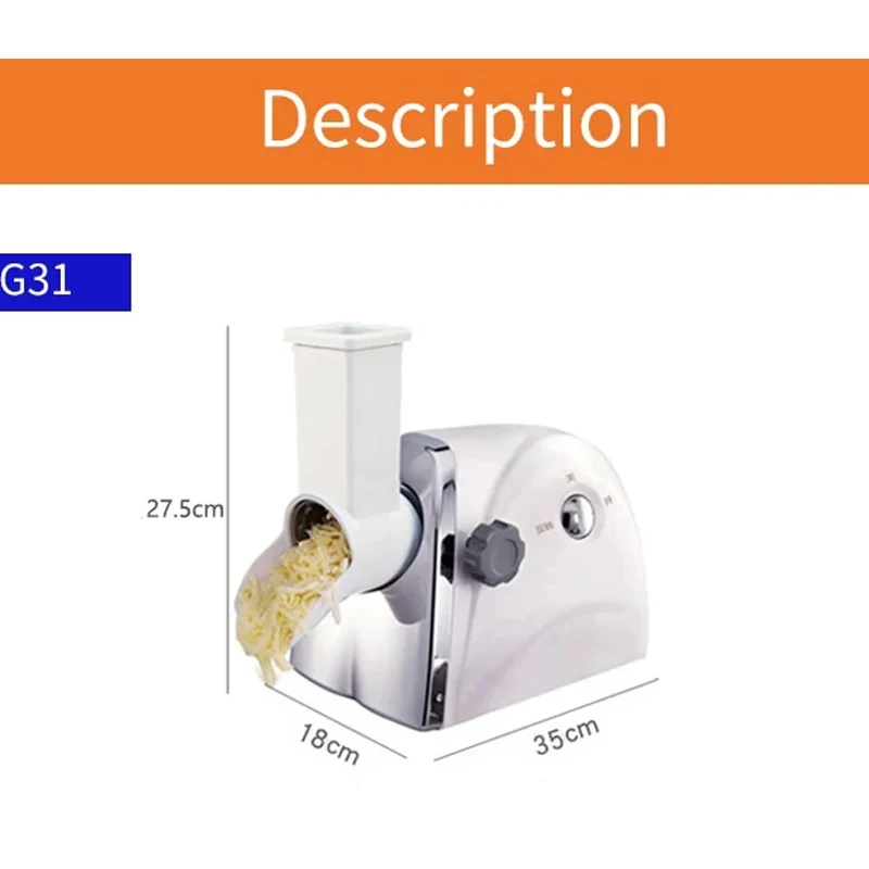Electric Food Grater Home Food Processor Kitchen Vegetable Chopper Carrot Spiral Slicer Kitchen Chopper Potato Vegetable Cutter