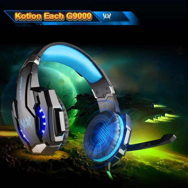G9000 Wired Gaming Headphones Stereo Game Headset With Mic Noise Cancelling Over Ear Headphones PC Computer Laptop Earphones