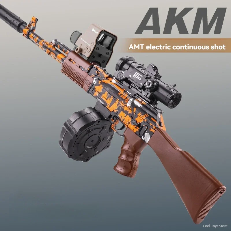 AK47 Rifle Toy Gun Water Gel Ball Paintball Hydro Gun Electric Manual 2 Modes Down Feed Big Model Adult Boys Kid for CS Fighting 2