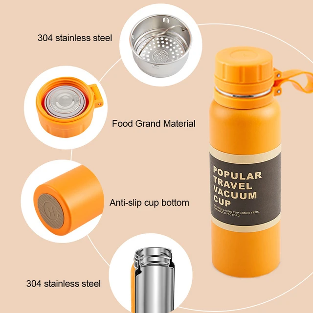 UPORS Premium Travel Coffee Mug Stainless Steel Thermos Tumbler Cups Vacuum  Flask thermo Water Bottle Tea Mug Thermocup - AliExpress