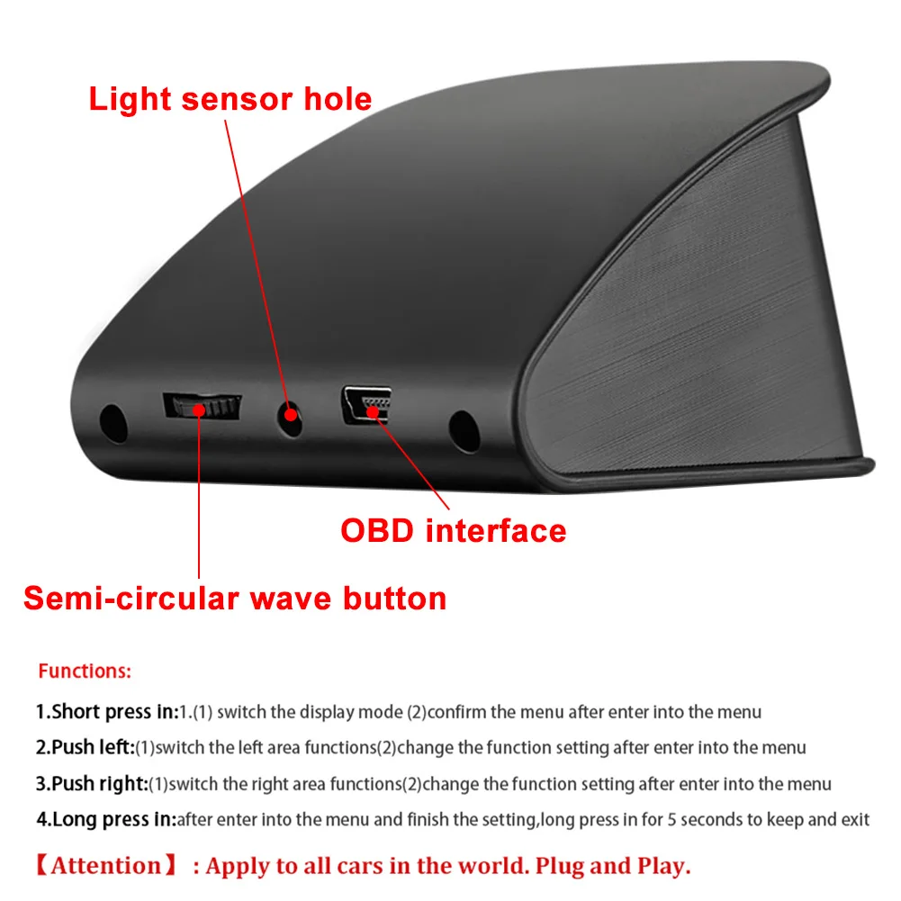 T600 OBD2 GPS HUD   ÷, ڵ  ӵ  µ 