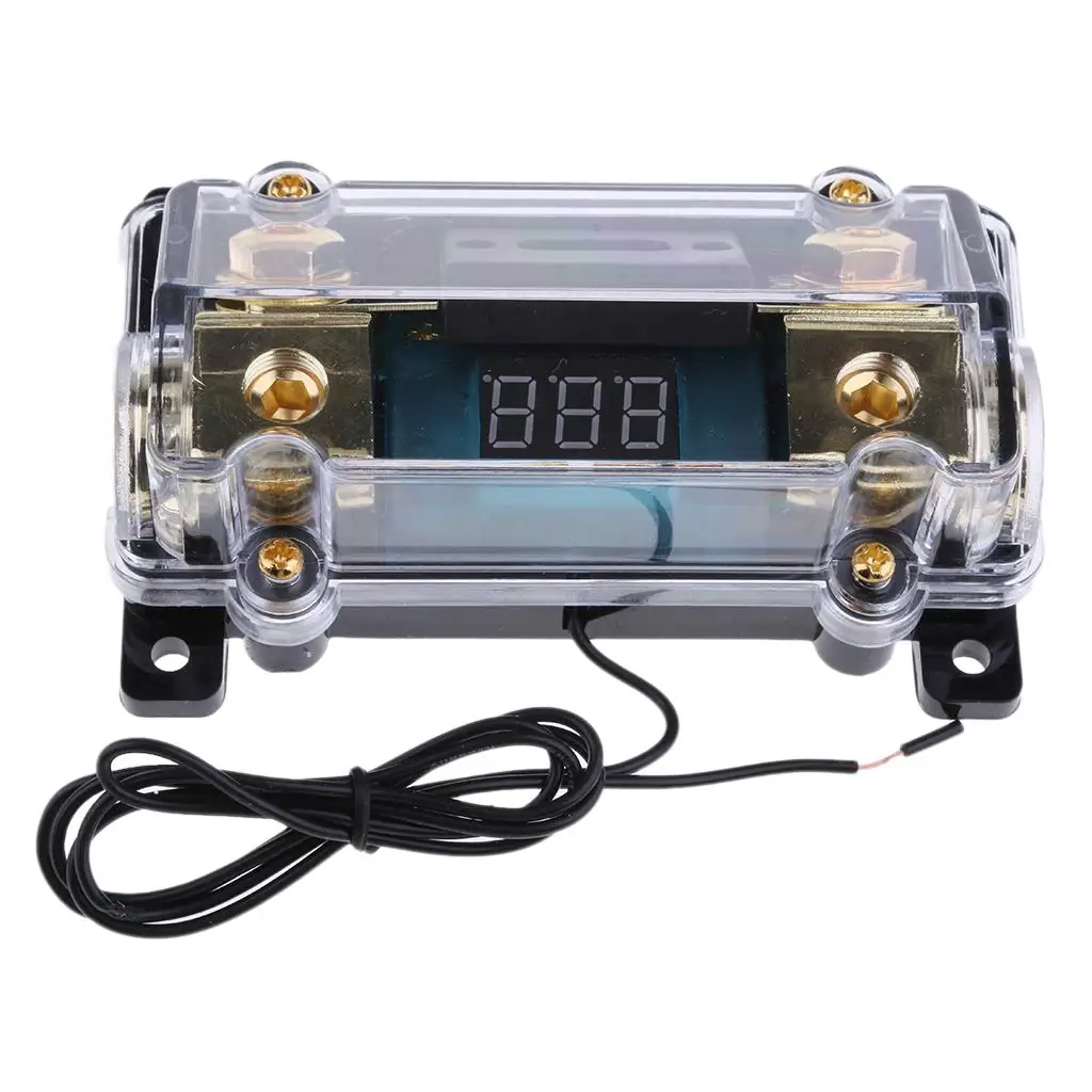 Car Speaker Digital Fuse 100A 1 Way Distribution Holder Gold Plate Durable