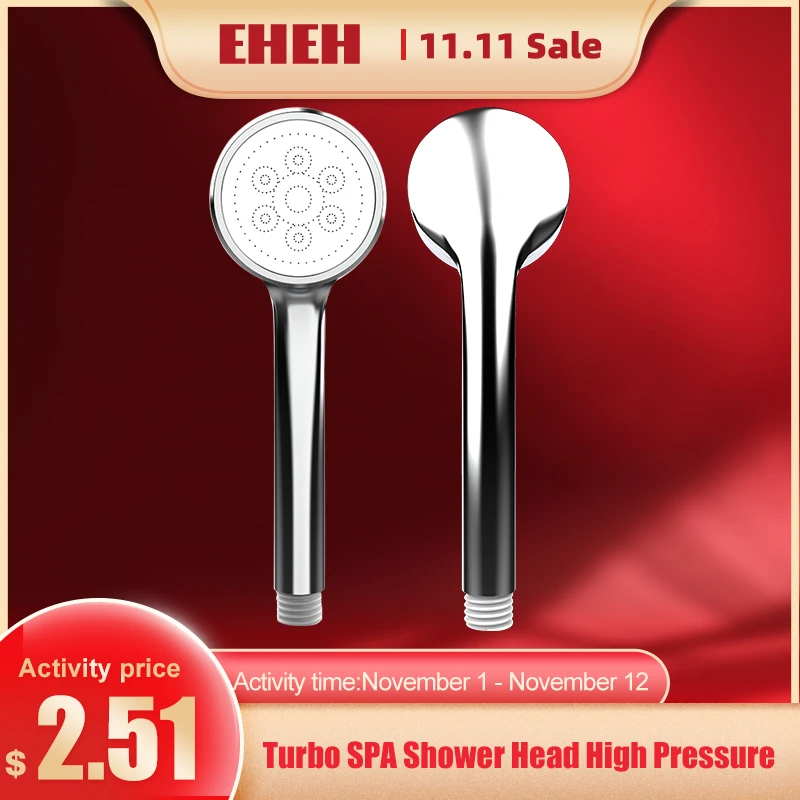 EHEH Turbo SPA Shower Head High Pressure Water Saving Pressurized