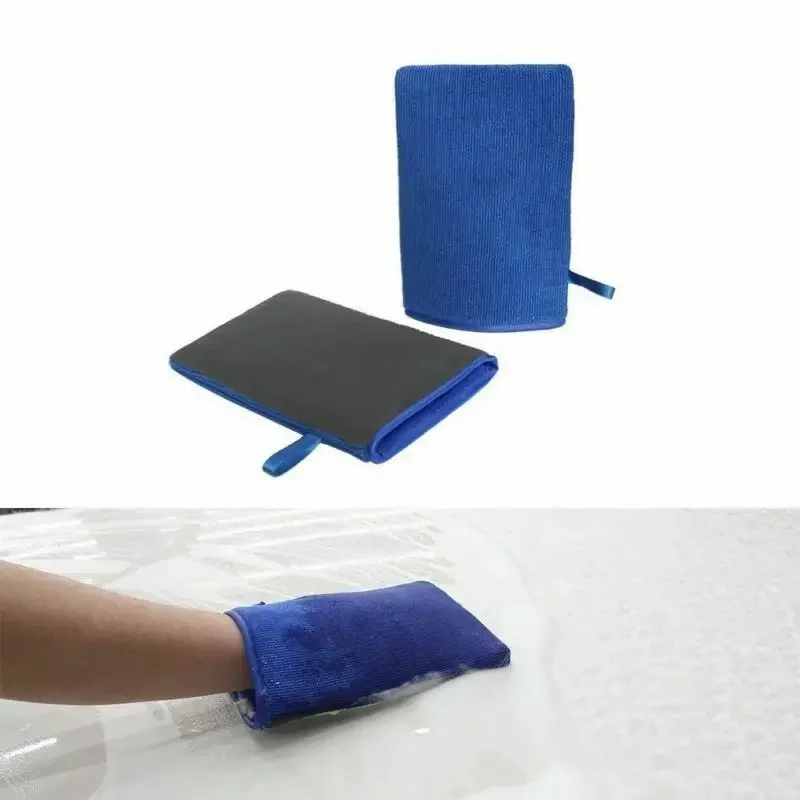 Mitt Car Wash Gloves Reusable 1* Clay Bar Polish Premium 5.5*8.7" Automotive Blue Care Clay Convenient Durable
