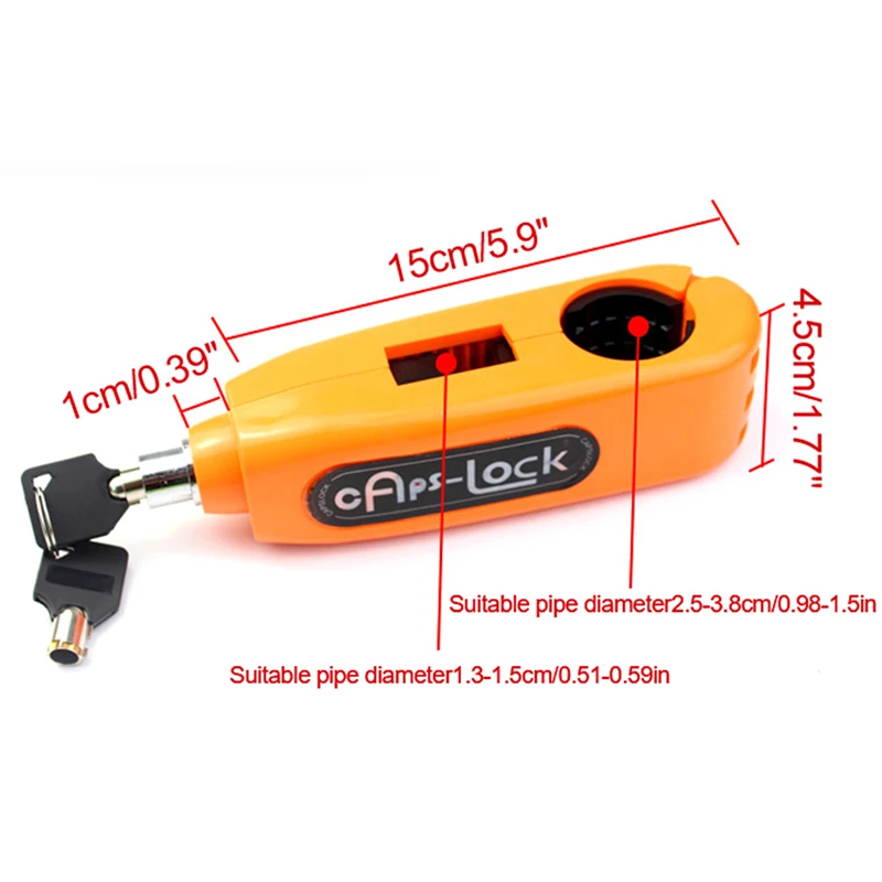 Universal Motorcycle Handlebar Lock CNC Security Safety Locks Brake Lever Disc Locking Fit Scooter ATV Anti-theft Motor Lock