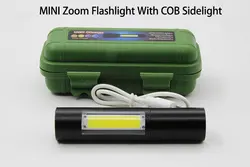 Compact USB Rechargeable Waterproof Flashlight with 3 Light Modes - Powerful Portable Torch (With COB Sidelight)