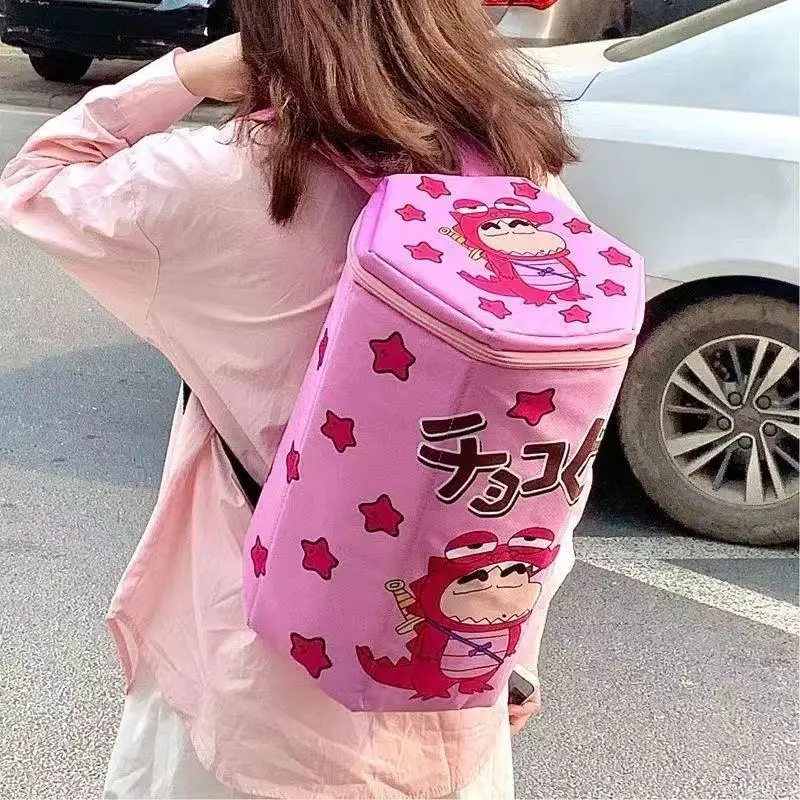 

Ранец в стиле Аниме Crayon Shin-Chans Kawaii мультяшный крокодил печенье коробка студенческий рюкзак Топ открытая молния сумка для книг подарки для девочек