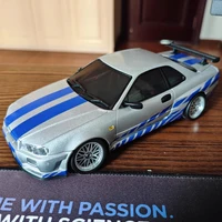 In Stock 2.4G LD1899 1/18 rc drift car GTR R34 Metal Alloy Body Shell Full proportional control Remote Control Car in Gyroscope 2