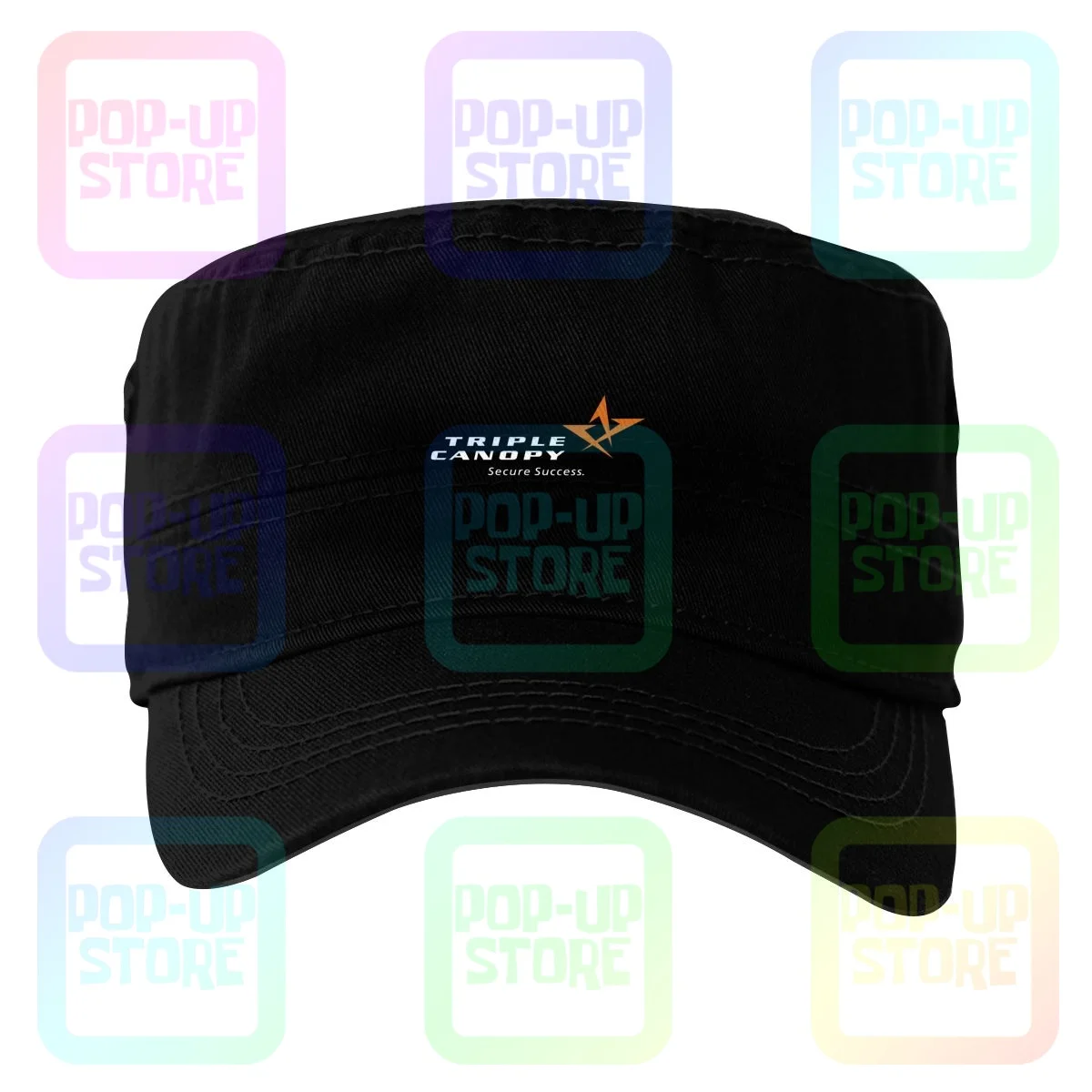 Triple Canopy Custom Military Hats Flat Top Caps Cadet Hat Cool Vintage 