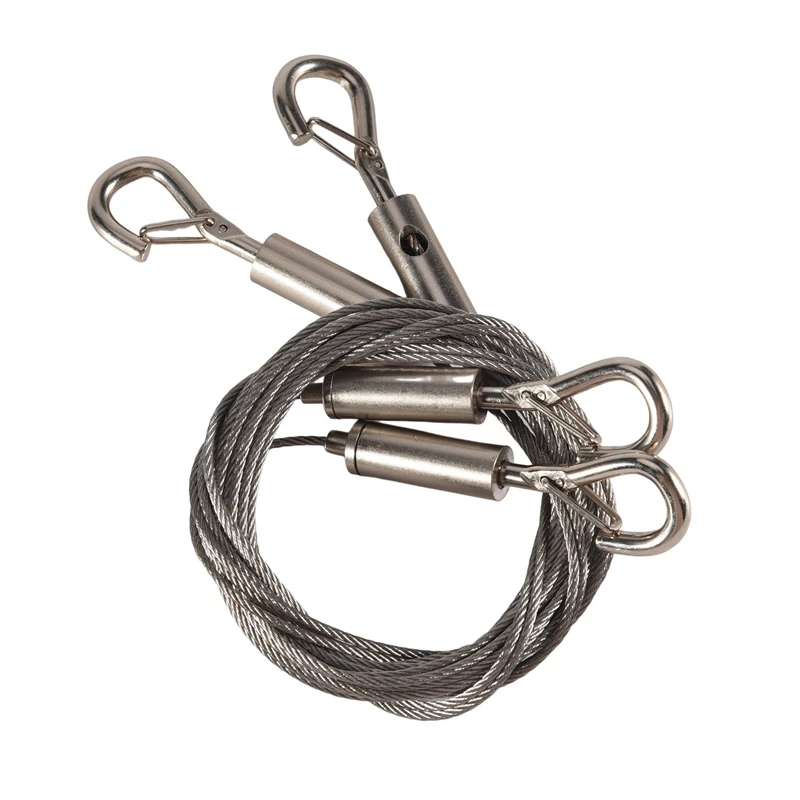 

HOT SALE Adjustable Picture Hanging Wire Heavy Duty Supports - 2 Pack Hanging Hardware, 2M X1.5Mm Stainless Steel Wire Rope