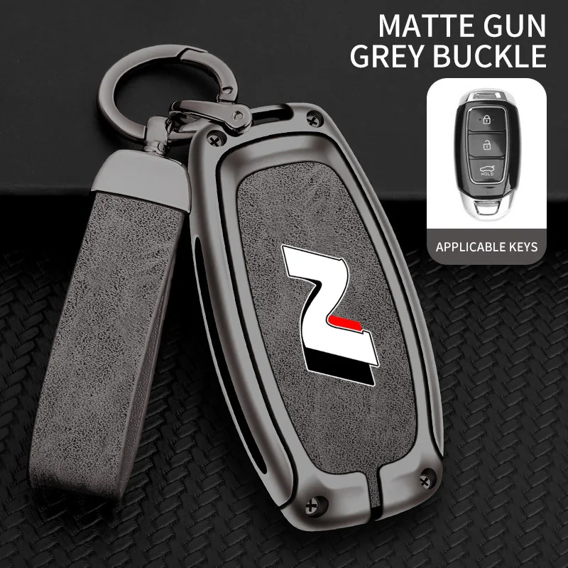 Para Hyundai N Logo N Line i20 i30 Sonata Tucson Azera Elantra Veloster Kona funda para llave remota de coche Fob cubierta protectora soporte Shell