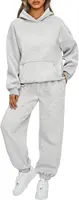Womens 2 Piece Outfits Lounge Hoodie Sweatsuit Sets Oversized Sweatshirt Baggy Fall Fashion Sweatpants with Pockets 1