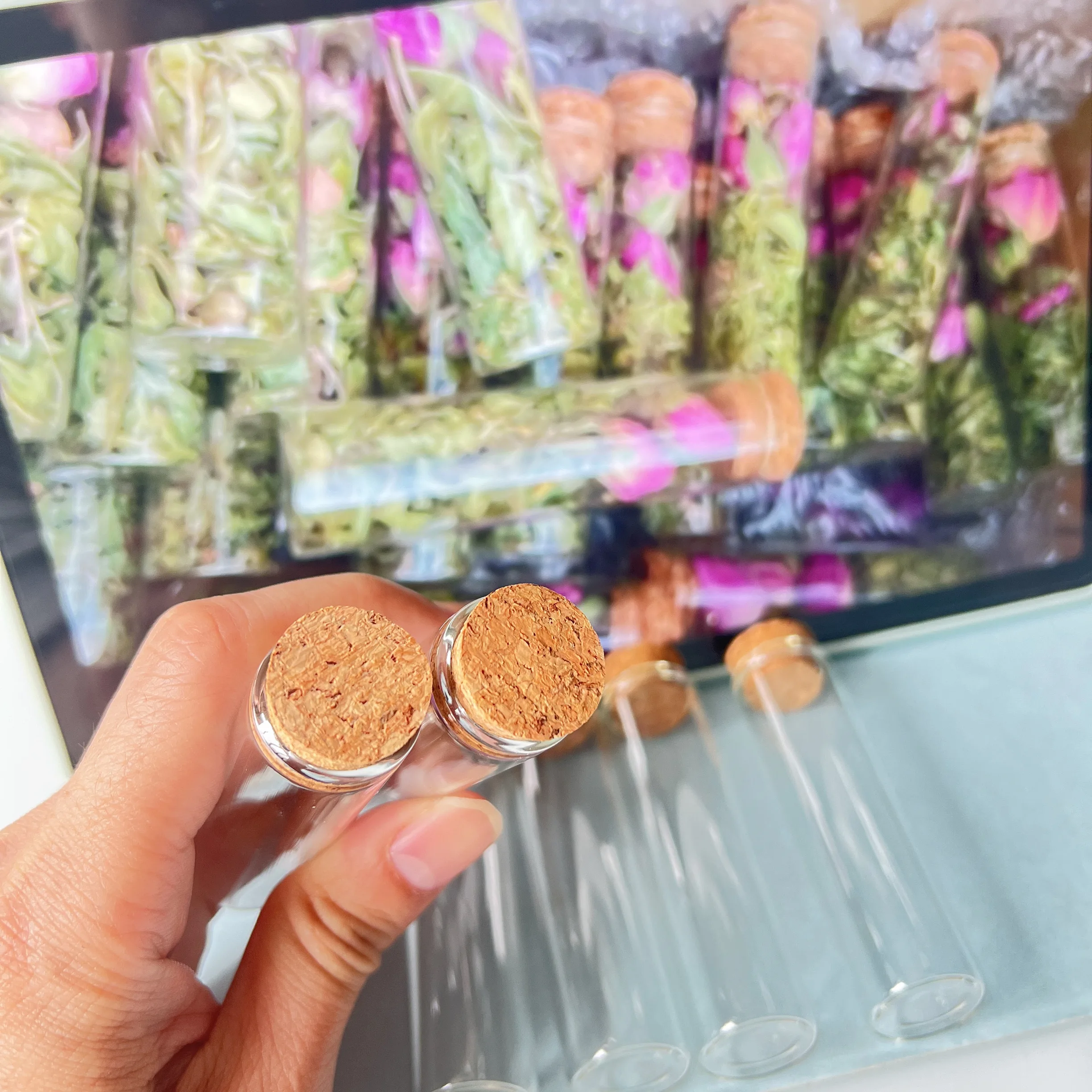 50 pcs 17x22x80mm Glass Bottles Cork Stopper Mini Test Tube Jars Tiny Containers for DIY Crafts Wishing Bottles Wedding Favors 4