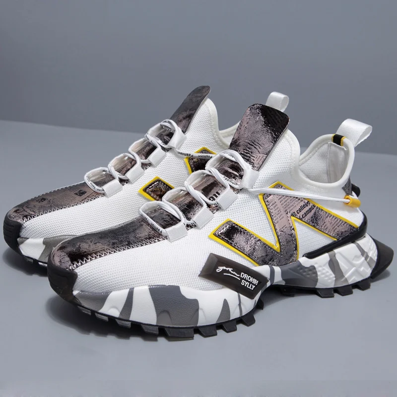 

Summer New Flying Woven Casual Shoes Men Korean Version of The Trend Comfortable Sports Shoes Old Shoes Men