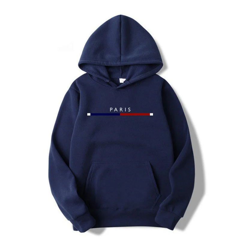 thumbnail image 1 of Sudadera con capucha estampada para hombre, de lana PARIS, para hombre, moda urbana, informal, holgada, transpirable, de marca, 1 of 5