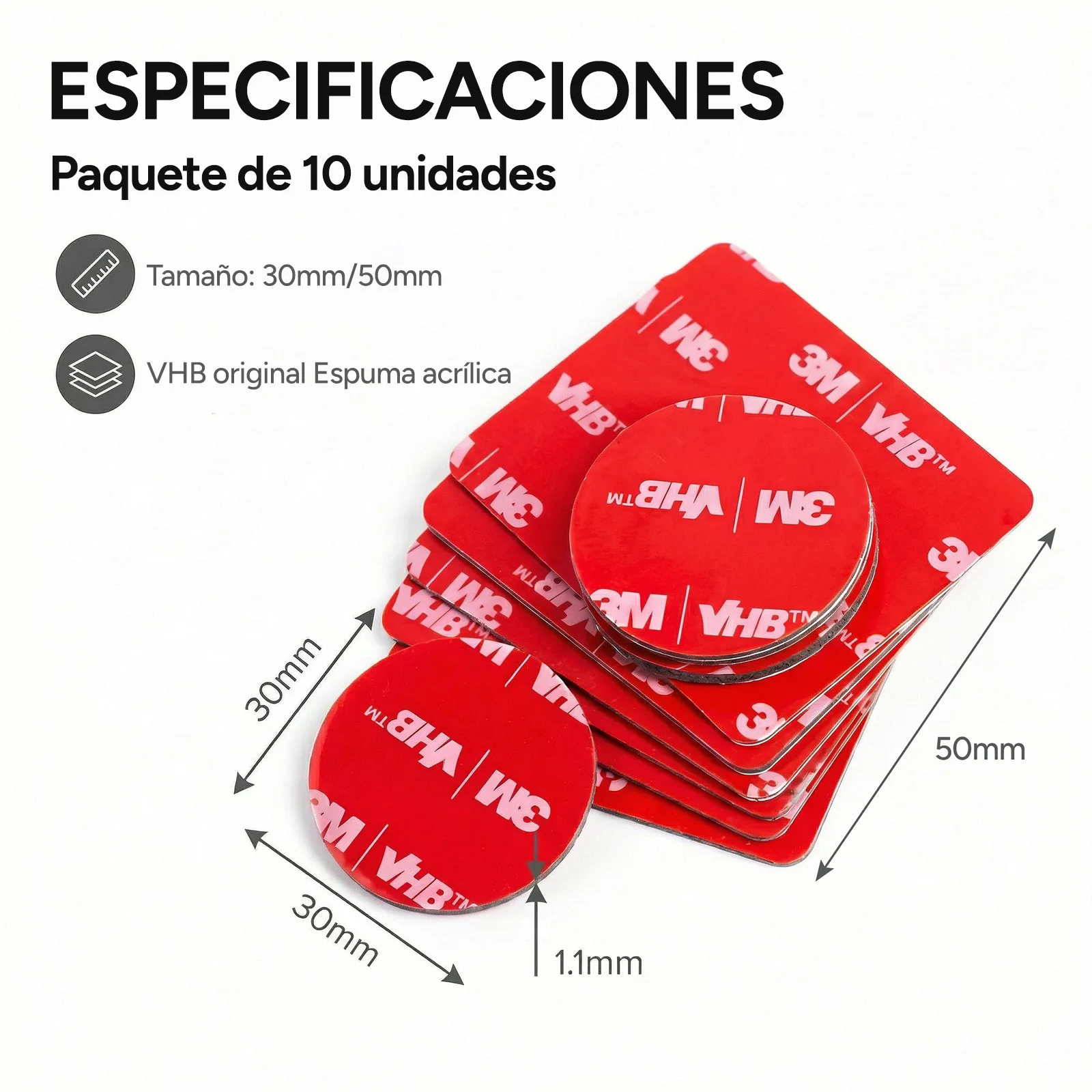 Heavy Duty Waterproof Double-Sided Adhesive Tape, 1mm Thick, Heat Resistant, for Interior Mounting and Signage Fixing