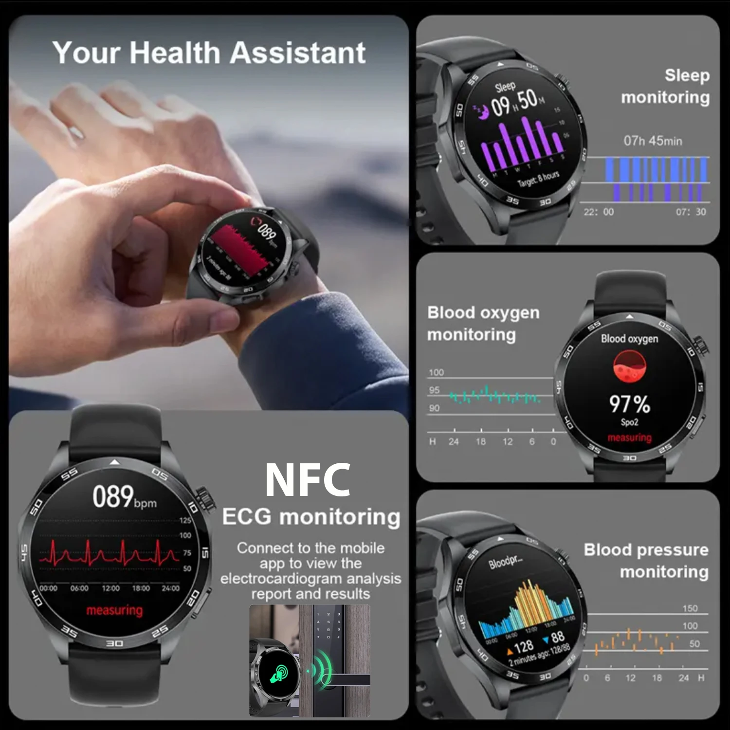 2025New GT4 Pro NFC GPS لهواوي الرياضة ساعة ذكية ا...