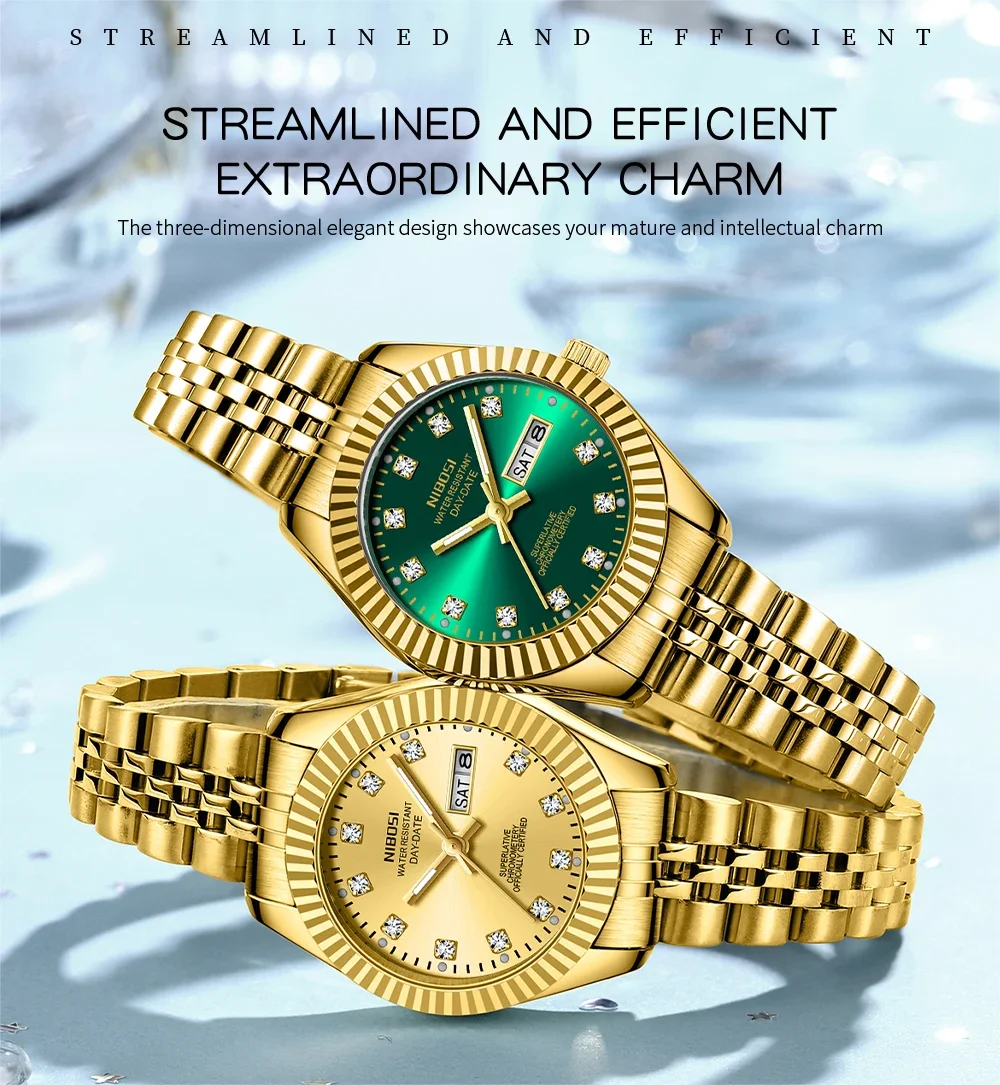 Orologio NIBOSI donna diamanti vista frontale