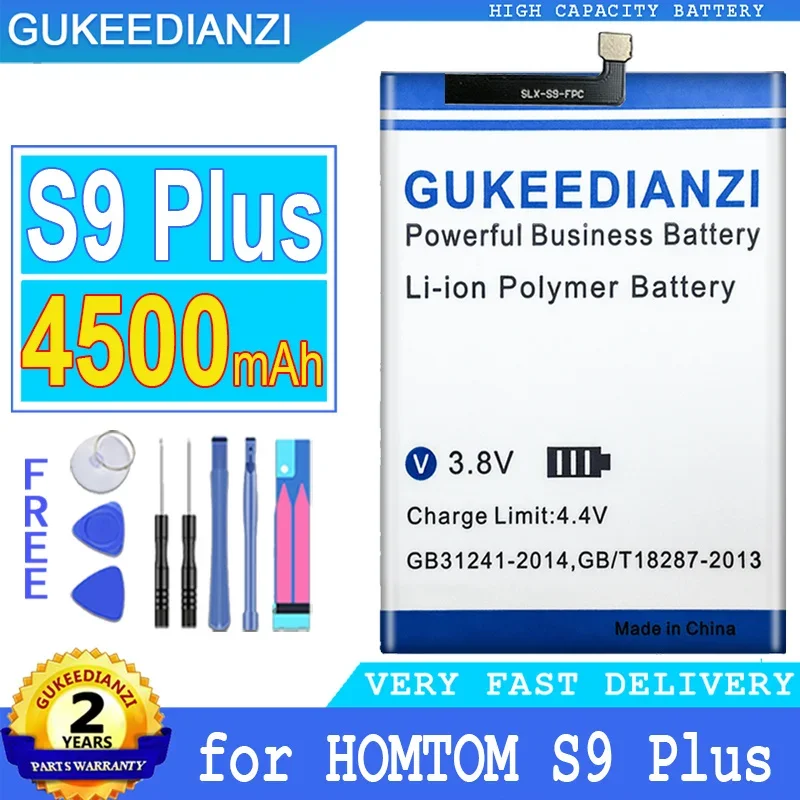 

4500mAh Replacement High Capacity Mobile Phone Battery For HOMTOM S9 Plus S9Plus Rechargeable Smartphon Batteries