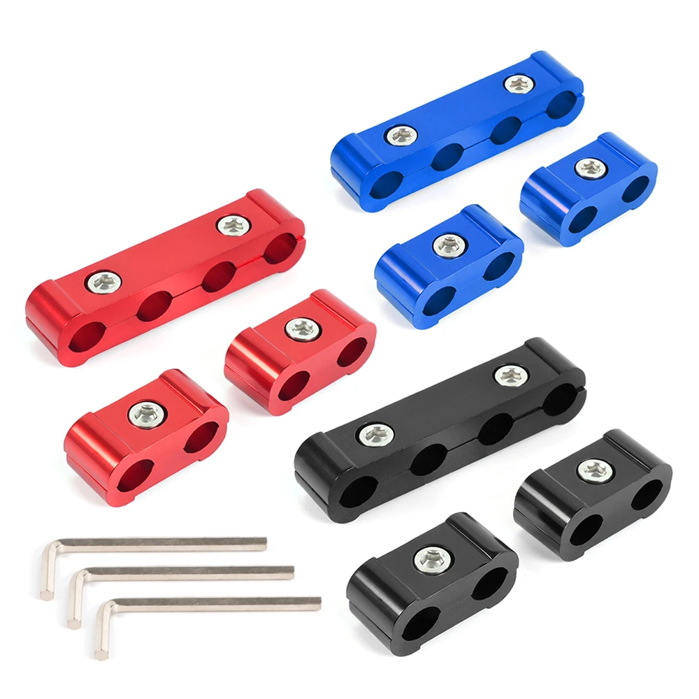 3Pcs Aluminium Car Engine Spark Plug Electrical Wire Clamp Separator Line Lgnition Cable Clip For 8MM 9MM 10MM Wire RS-HR055