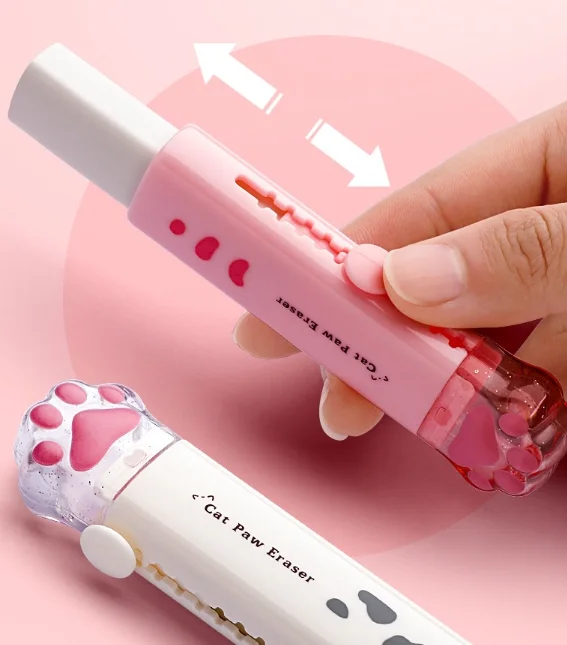 Eraser with retractable push-pull design view 3