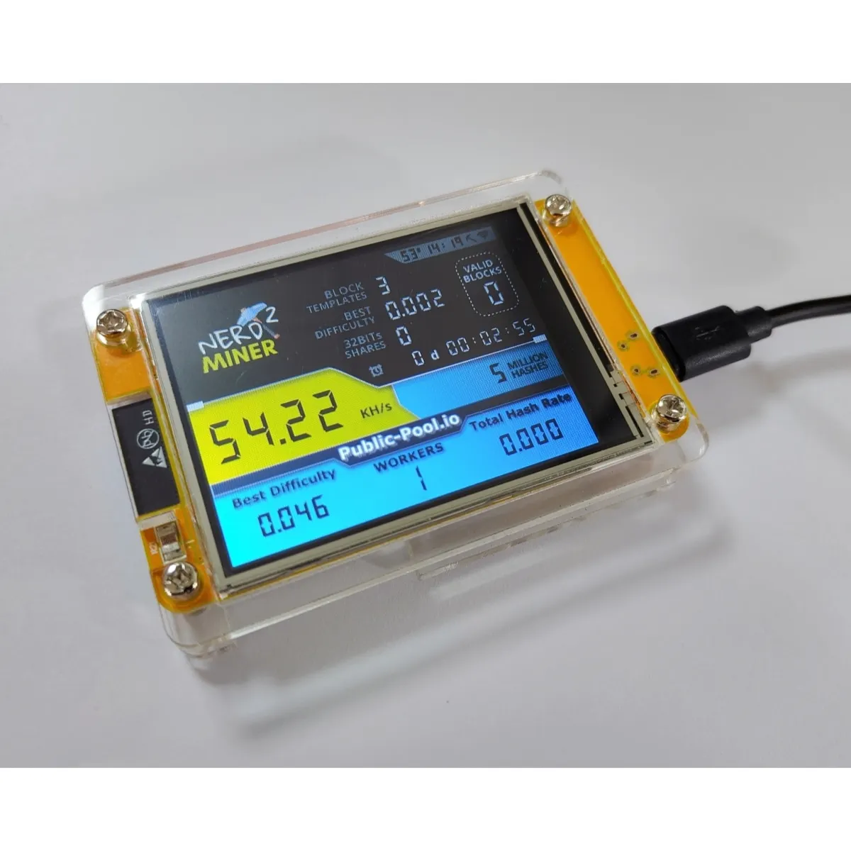 2.8 Inch NerdMiner V2 Hashrate, Smart Display, Crypto Solo, Lottery, Nerd  Miner, Bitcoin Miner ESP32-2432S028R, 49 k/S - AliExpress 44