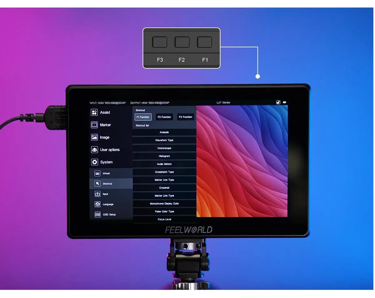 SH7 7-inch Monitor SDI/HDMI-compatible Input/Output Cross Conversion Monitor Ult