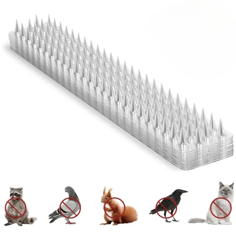 Spikes Repeller Cat Plastic Bird Repellent Anti Pigeon Anti-bird Squirrel Garden ences Control Transparent Spikes pet fence barrier