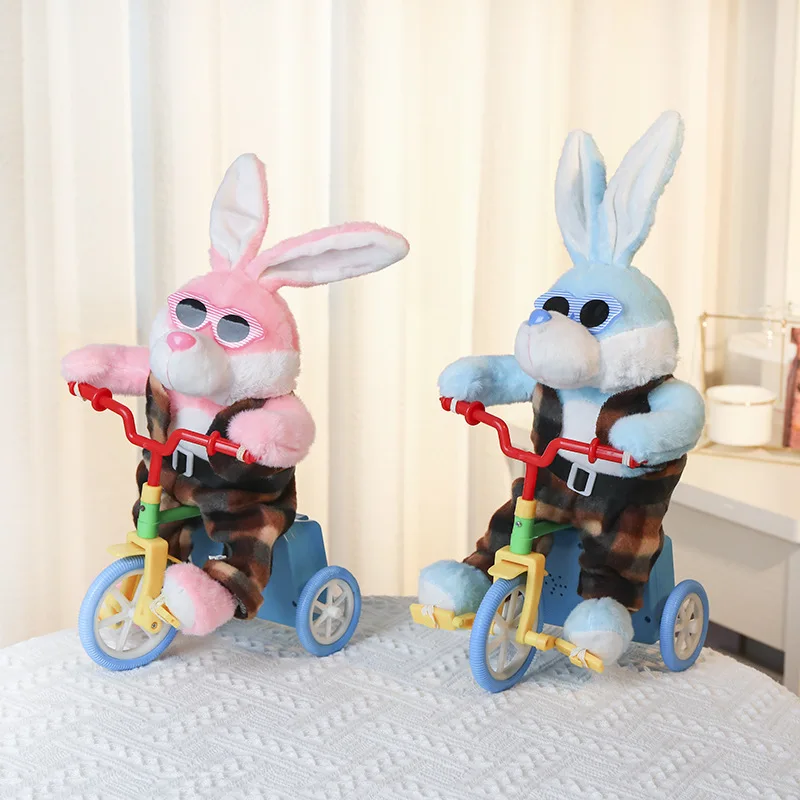 

Electric Tricycle Plush Toys Children Doll Gifts Cute Cartoon Singing Doll Toys