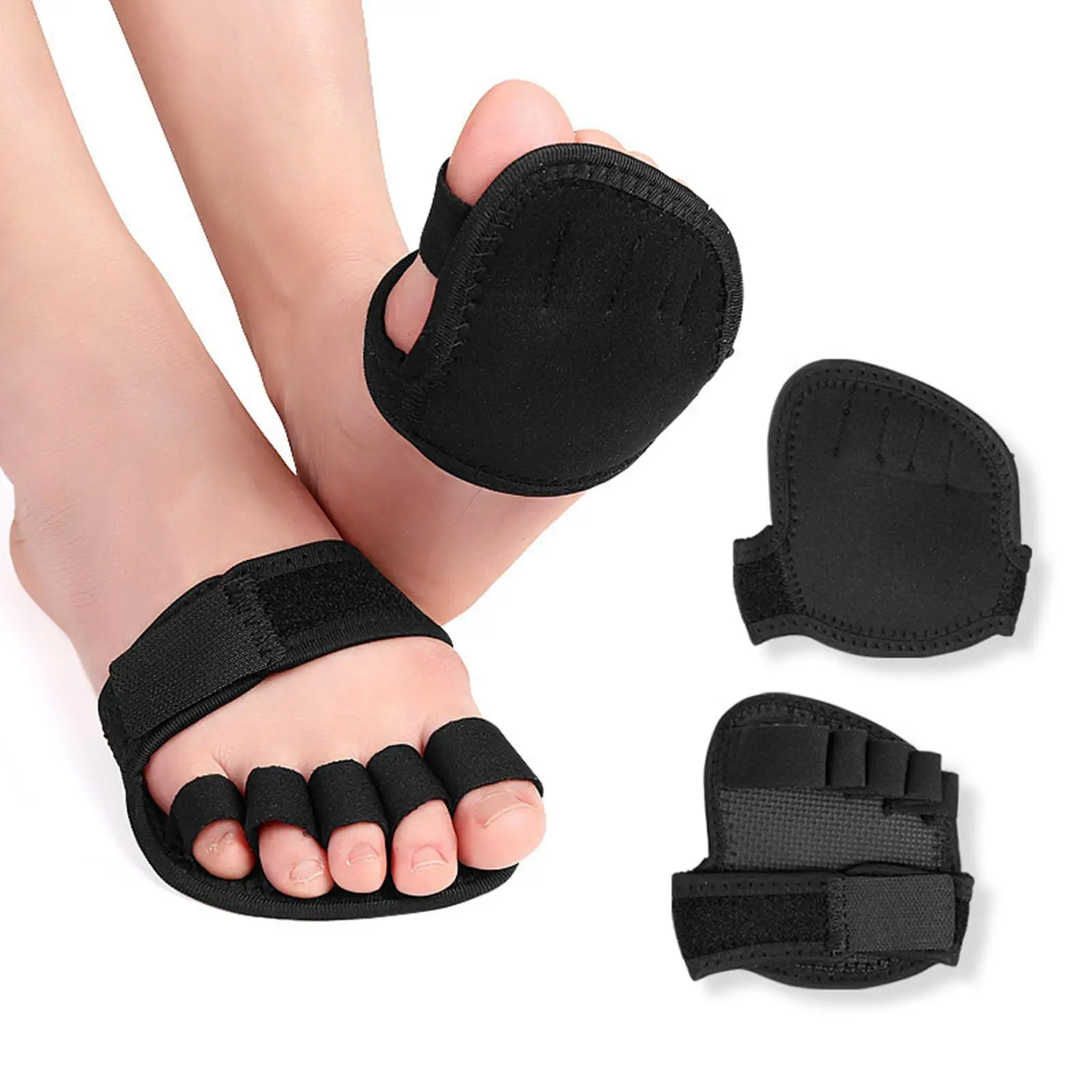 Universal Toe Separator Soft Forefoot Pads Orthotics Straightener for Realign Crooked Toes Hallux Valgus Correction for Ballet toe separators toe corrector toe spreader