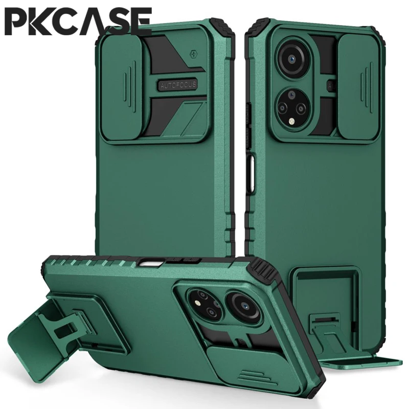 PKCASE Slide Camera Lens Protector with Stand and Push Window Cover
