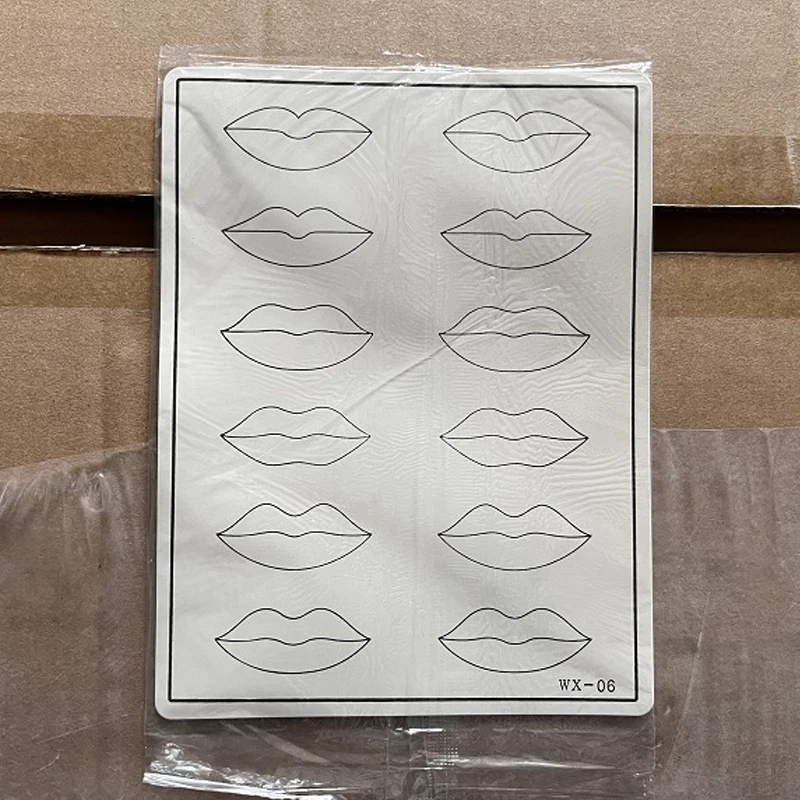 

1pcs Tattoo Practice Skin Lip Eyebrow Microblading Eyebrow Lip Practice Skin Permanent Makeup Tattoo Training Skin Black Line